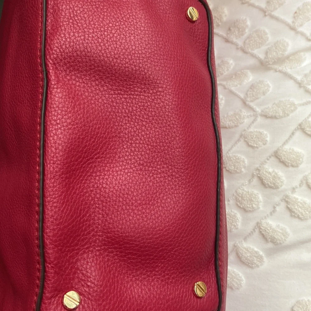 NWT Authentic Tory Burch bag  leather magenta color - Picture 4 of 6